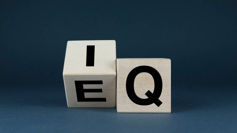 Würfel mit den Buchstaben I und Q