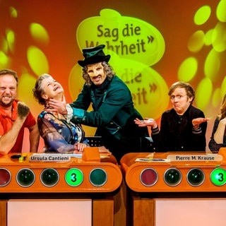 Kandidaten, Moderator und Jury bei "Sag die Wahrheit"