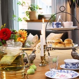 Gedeckter Tisch für eine Teatime