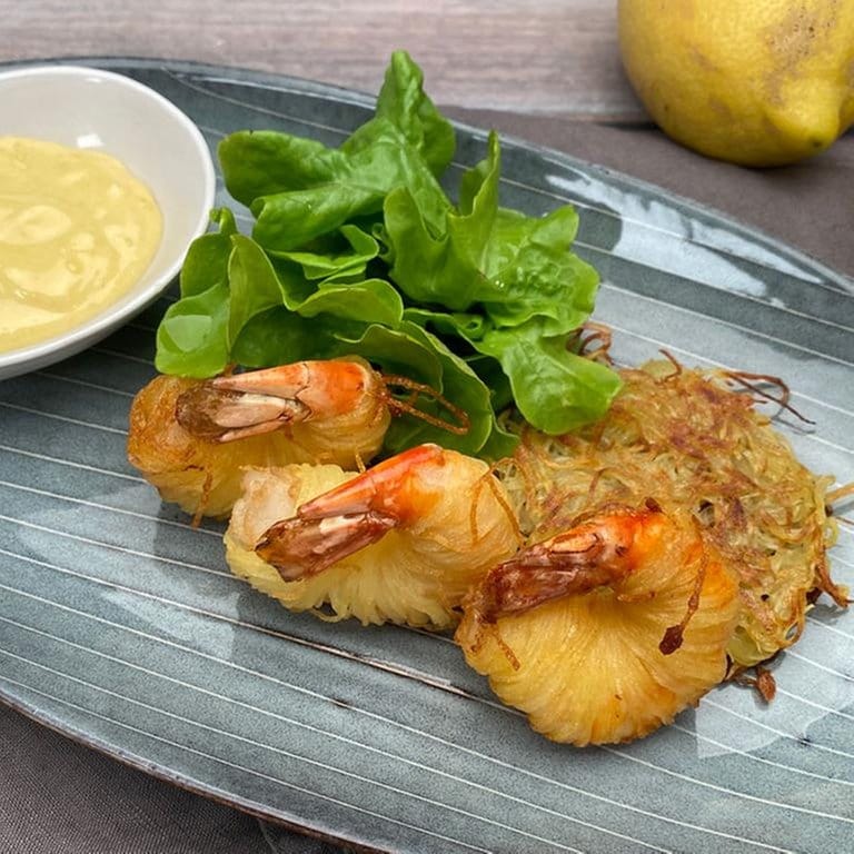 Garnelen im Kartoffelnest mit Aioli - Rezepte - ARD-Buffet - TV