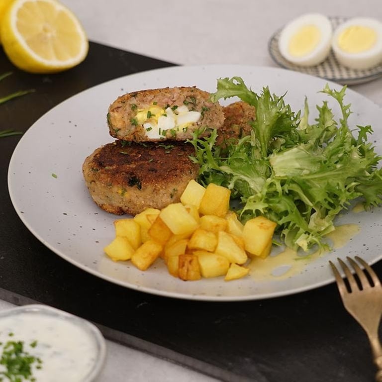 Gefüllte Frikadellen mit Joghurtdip - Rezepte - ARD-Buffet - TV