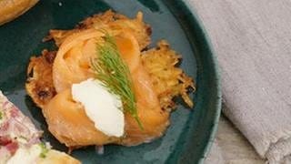 Kartoffelpuffer mit Räucherlachs