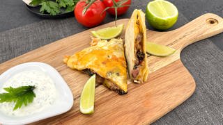 Tortillas mit Mangold und Hackfleisch