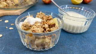 Apfel-Crumble mit Haferflocken