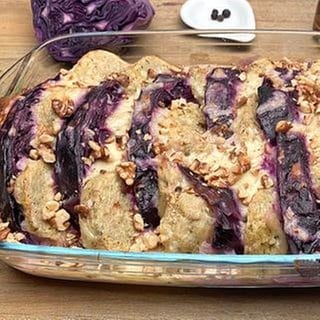 Knödel-Rotkohl-Auflauf