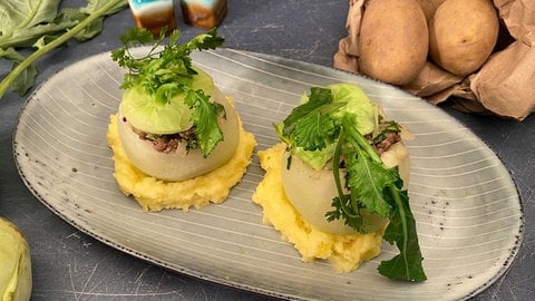 Gefüllte Kohlrabi mit Hackfleisch