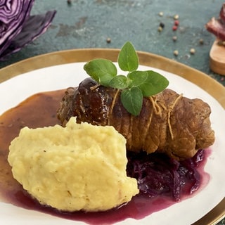 Rinderroulade mit Rotkraut