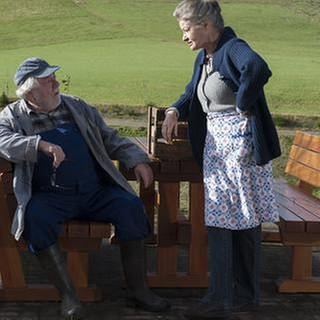 Hermann und Johanna hinterm Fallerhof bei der Außenbewirtung