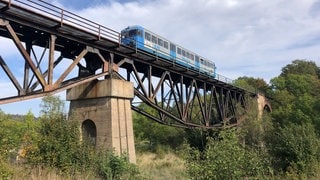 Das Viadukt bei Mansfeld ist eine der Attraktionen auf der Strecke der Wipperliese von Klostermansfeld nach Wippra. 