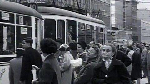 Straßenbahn in Stuttgart um 1960
