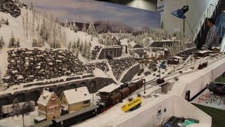 Winteranlage, Spur H0: Lippstädter Eisenbahnfreunde; Eingleisige Nebenstrecke im Mittelgebirge