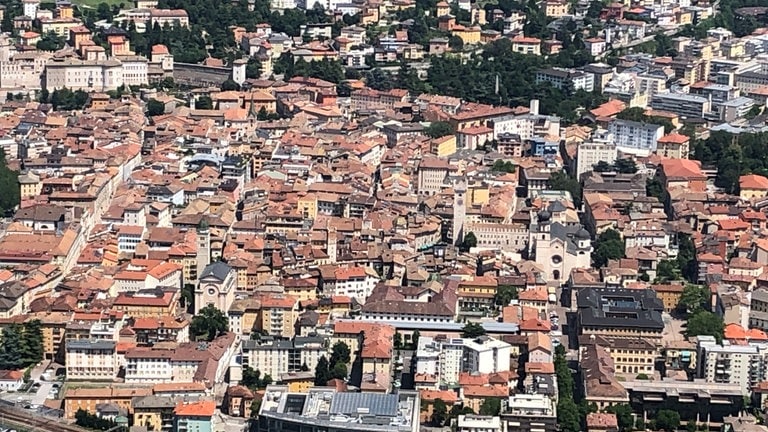 Ein Blick auf Trento, auch Trient, mit seiner schmucken Altstadt.