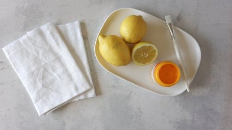 Stempel mit Zitronen