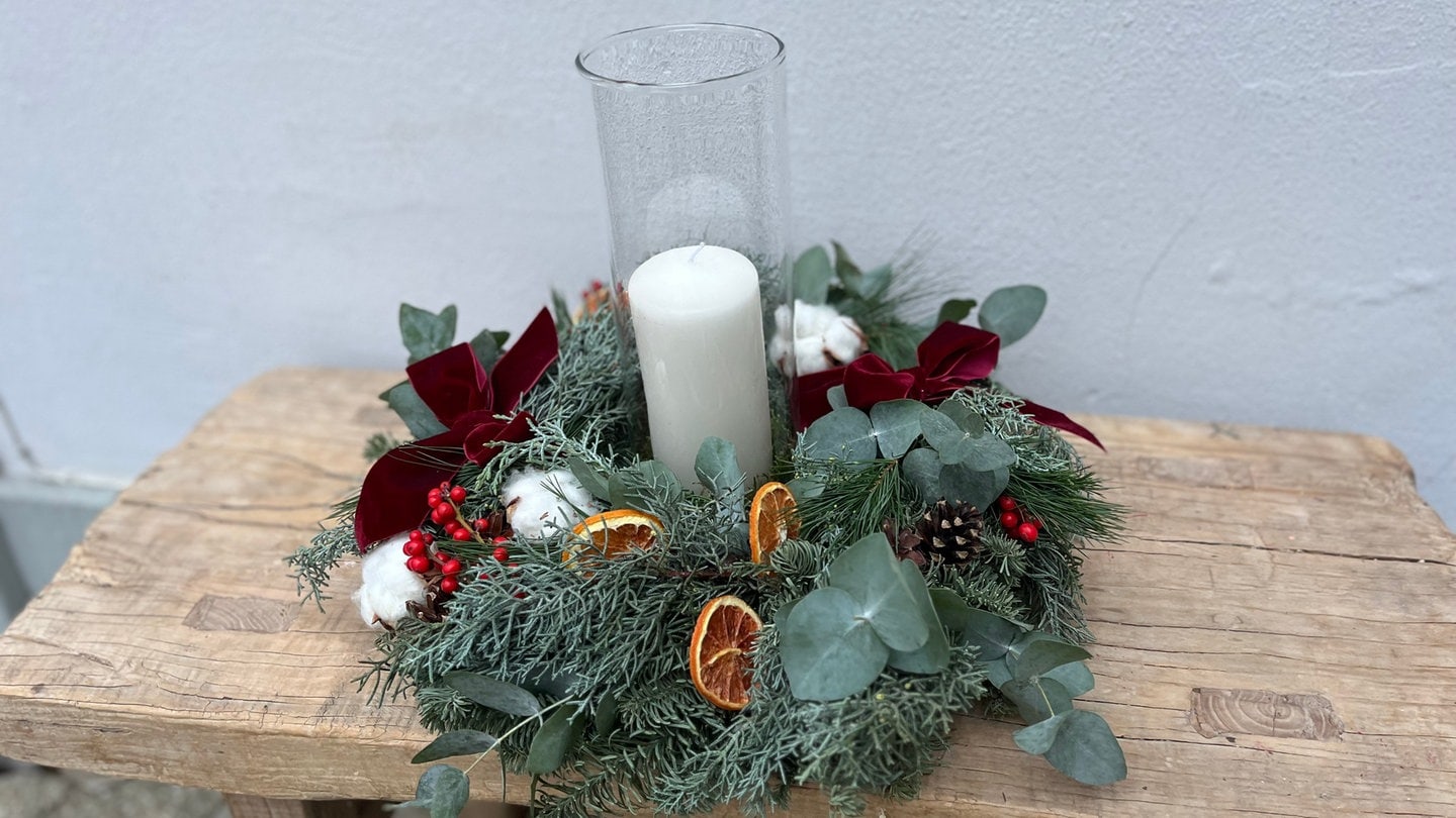 Adventskranz aufhübschen