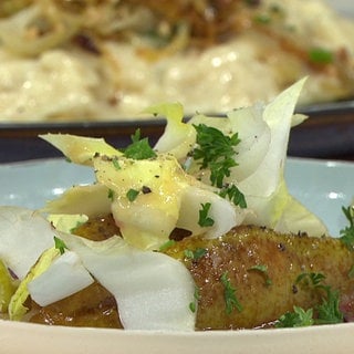 Dinkel-Käseknöpfle mit geröstetem Buchweizen