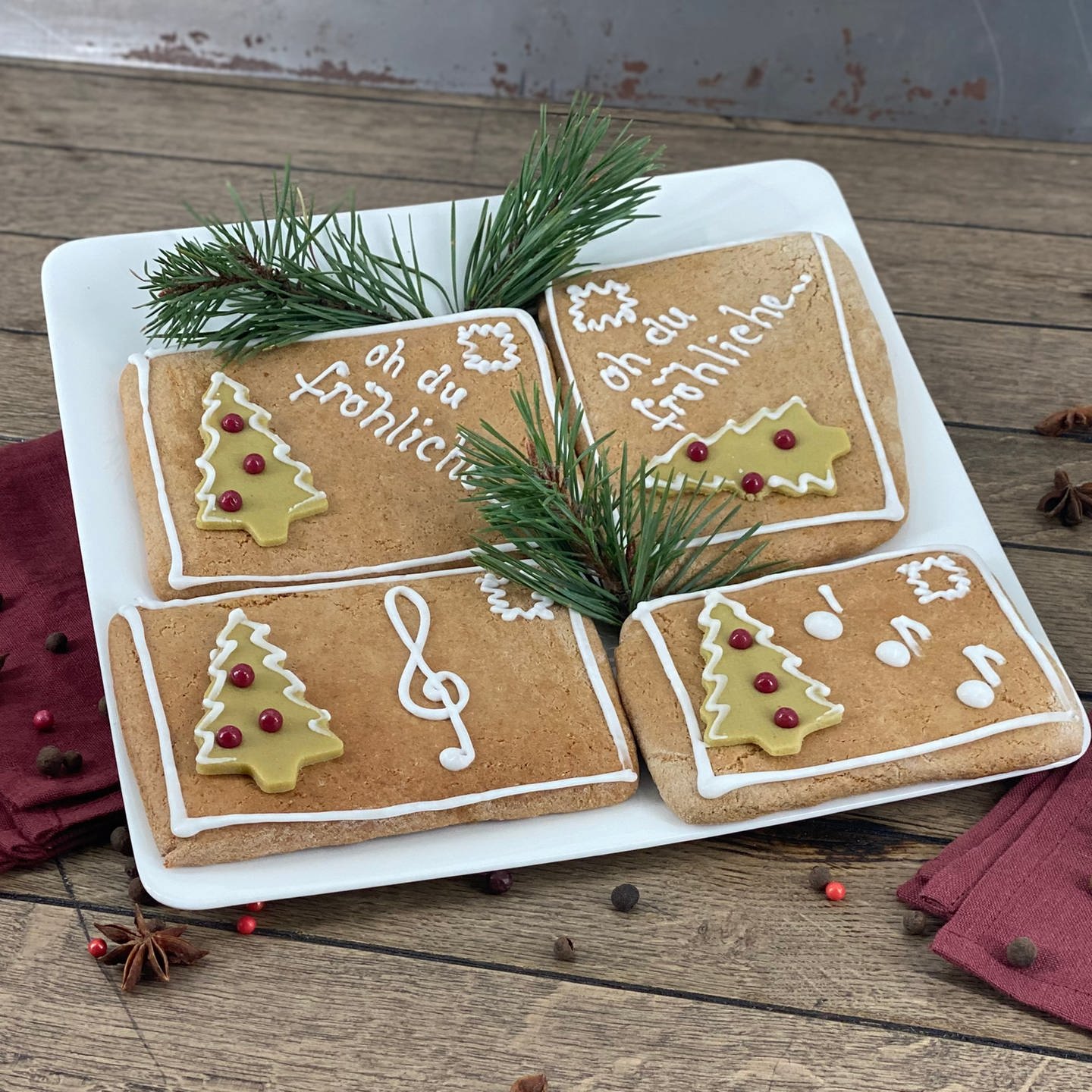 Gebackene Weihnachtskarten aus Lebkuchen Rezepte Kaffee oder Tee TV