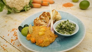 Gebratener Blumenkohl mit Linsen-Curry