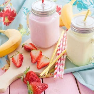 Erdbeer-Bananen-Milchshake