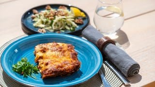 Pfannkuchen-Lasagne und Fenchel-Nuss-Salat à la Rosanna Rocci