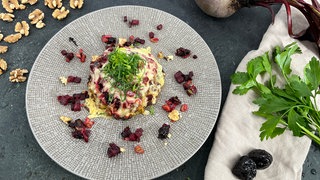 Rösti mit Rote Bete und Walnüssen