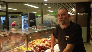 Metzgereimitarbeiter am Stuttgarter Hauptbahnhof