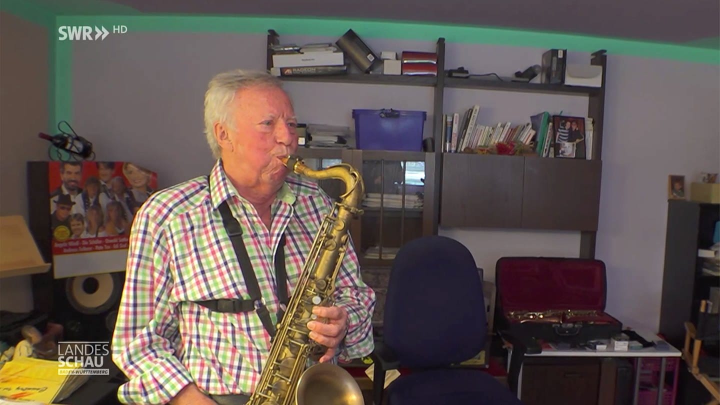 Pete Tex mit seinem Saxofon