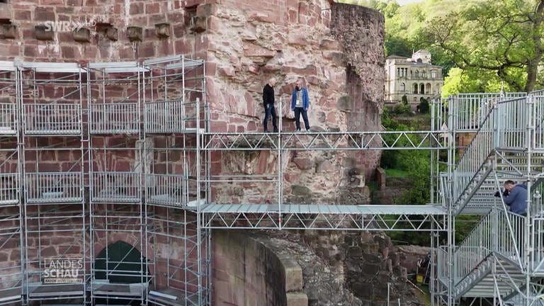 Aufbau der Schlossfestspiele in Heidelberg