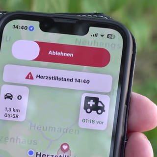 Ersthelfer App auf dem Handy