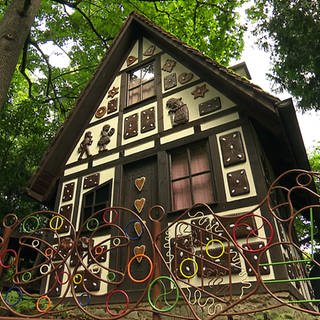 Hexenhäuschen im Märchengarten des Blühenden Barocks in Ludwigsburg