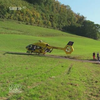 Helikopter und Polizei