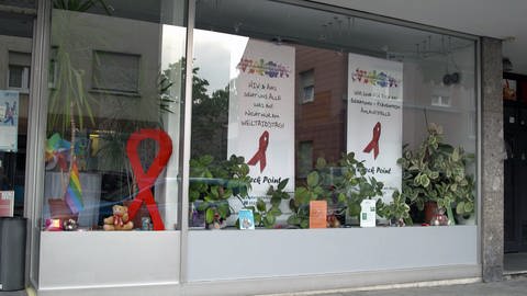 Schaufenster der Aidshilfe Ludwigshafen