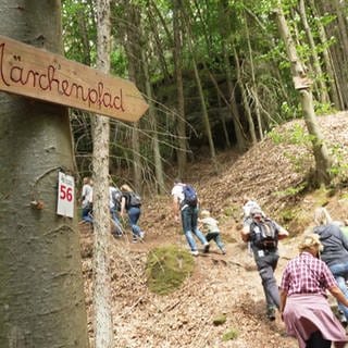 Wandern auf dem Bollendorfer Märchenpfad.