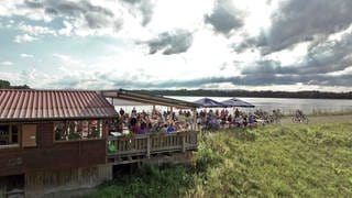 Ausflugskiosk am Rhein