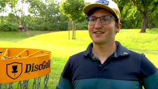 Bastian Anedda spielt Disc Golf in Karlsruhe