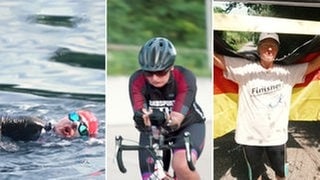 Triathletin Marion Drang auf dem Rad, im Wasser und im Ziel.