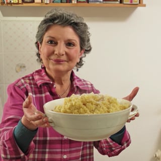 Ivana Nolli-Meyer zeigt ihr Lieblingsgericht: Risotto alla Milanese.