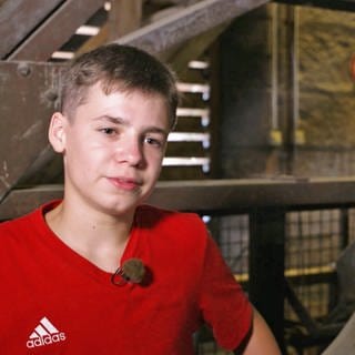 Noah ist Turmführer in der Stiftskirche in Neustadt