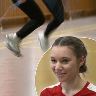 Das Seil von Karina Knudas ist kaum zu sehen beim superschnellen Rope Skipping