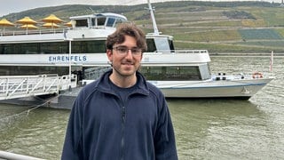 Der 21-jährige Marc macht die Ausbildung zum Binnenschifffahrtskapitän auf dem Rhein