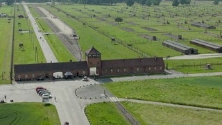 Die Gedenkstätte Auschwitz von oben