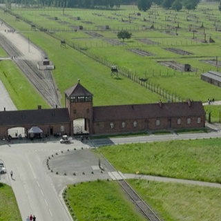 Die Gedenkstätte Auschwitz von oben