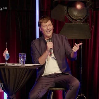 Comedian Boris Stijelja bei einer Show