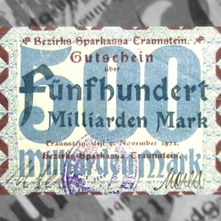 500 Milliarden Mark - das Zeitdokument zeigt, wie sprunghaft die Preise während der jungen Weimarer Republik in die Höhe kletterten