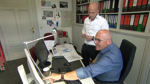 Thomas Siekmann und Frank Heuser, Experten für Starkregenereignisse in Altenahr