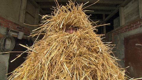 Aufgewacht nach langem Winterschlaf: Strohbären werden an Fastnacht vielerorts durch die Gemeinden geführt.