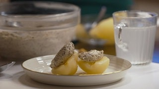 Kastanien-Mousse mit Birne