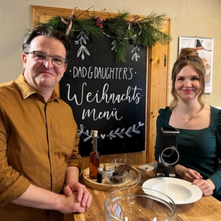 So kocht ein Vater-Tochter-Duo ein Weihnachtsmenü für alle Geschmäcker