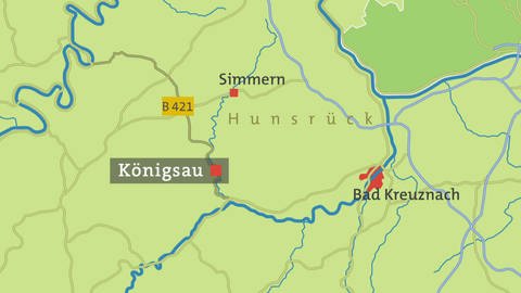 Königsau - Karte