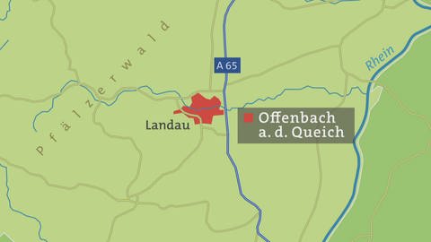 Offenbach a. d. Queich - Karte
