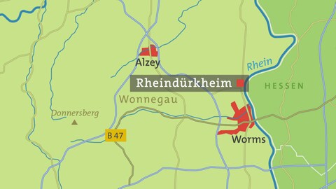 Straßenkarte Rheindürkheim